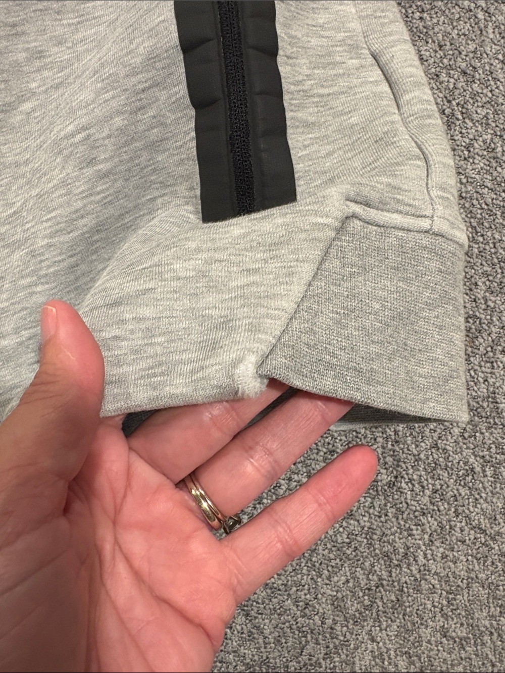 Nike Tech -Light Gray Heather Full-Zip Nike Tech - Picture 6 of 10